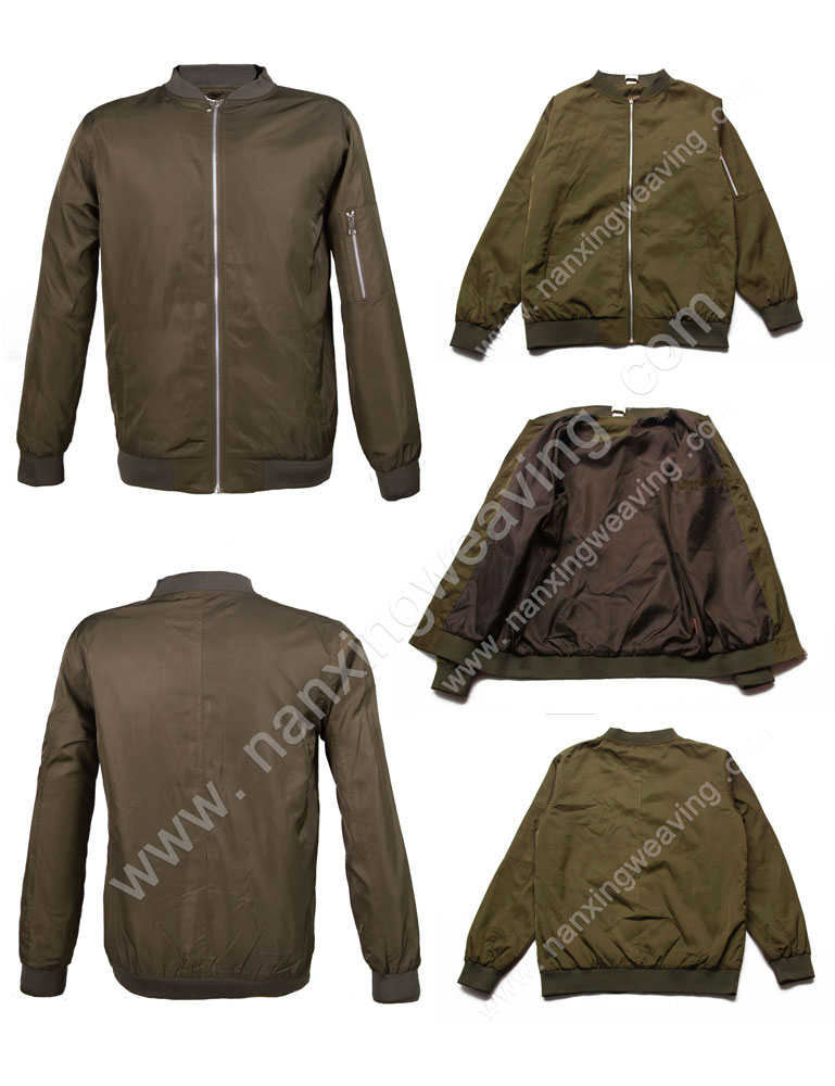 Polyester Army Green Winter Coat