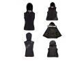 Womens Black Bubble Jacket With Hood 