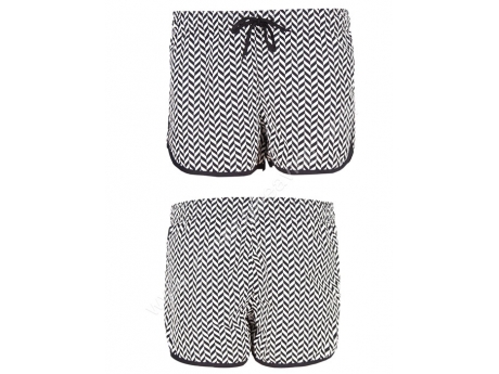 black white printing mens swim trunks