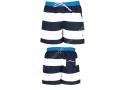 100%Polyester Microfiber Men's Fast Dry Striped Beach Shorts 