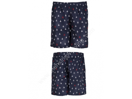 anchor print microfiber satin back board trunks