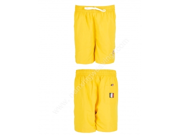 elastic waist bright yellow beach shorts