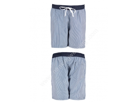 vertical stripe printing mens cotton cargo shorts