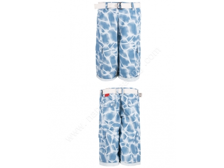 100%Cotton printed cargo shorts