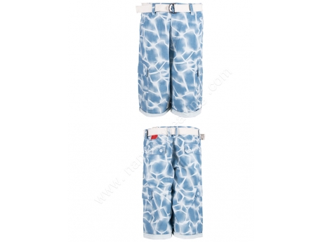 100%Cotton printed cargo shorts