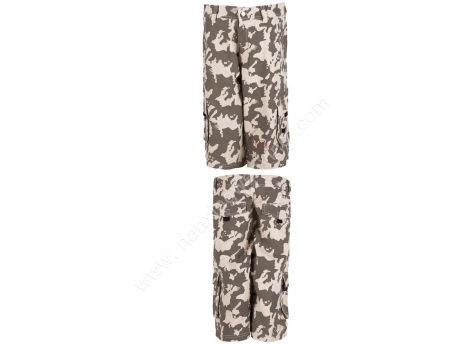 Camo print mens multi pocket cargo trunks